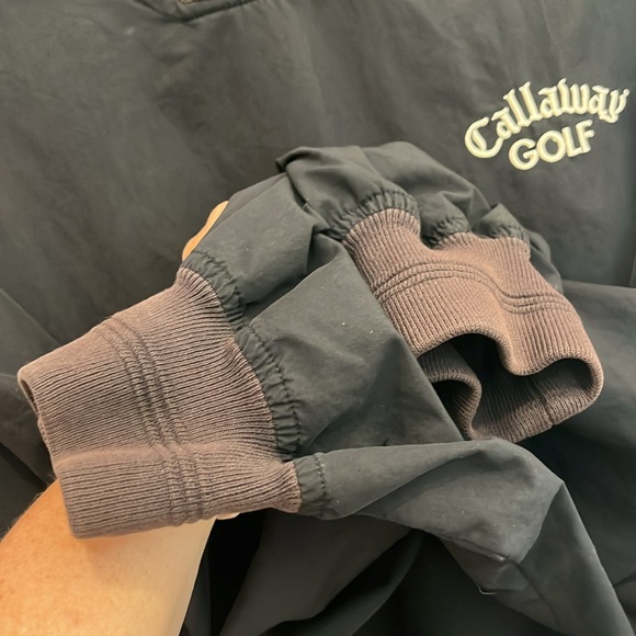 Callaway by Nordstrom Men's Black V-Neck Pullover Windbreaker size L - Picture 5 of 6